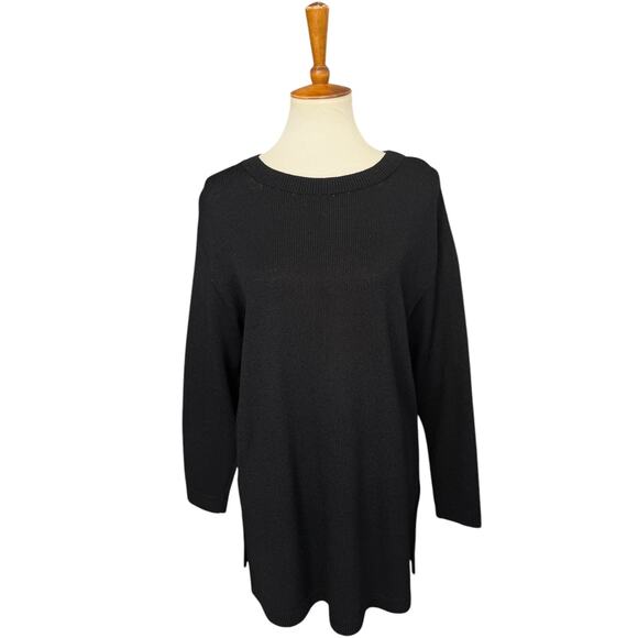 St. John Basics Knit Sleeve Sweater Workwear Lagenlook Oversized Size Small - Picture 1 of 8